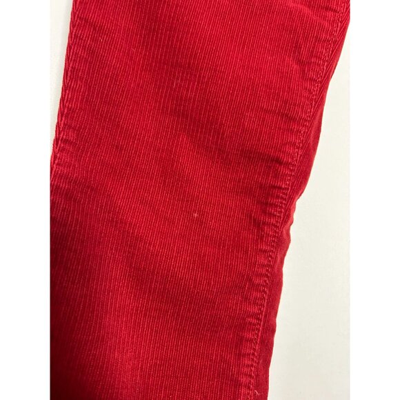 Loft Red Flare Crop Corduroy Pants Size 24 Women's - Picture 12 of 15